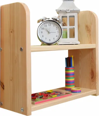 Produktbild von TiCAA Einhängeregal Hoch- und Etagenbett Kiefer klein mit 2 Böden, Natürlich/Natur, Holzwerkstoffe, Modern, 400 mm, 170 mm, 400 mm