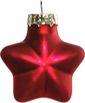 Produktbild von TrendLine Weihnachtskugeln Glas-Sterne 4 cm ochsenblut 12 Stück