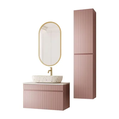Produktbild von Badezimmer-Set FLORIS gesprenkelte, 4-teilig