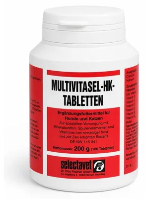 Multivitamin-Tabletten für Hunde und Katzen, 100 Stück
