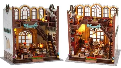 Obrázek produktu pro Knižní koutek – stavebnice pro sestavení 3D modelu knižní podpěry – knihovna Creanook – 24 x 17 x 25 cm