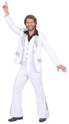 Immagine prodotto di costume da discoteca anni '70 bianco-argento - L