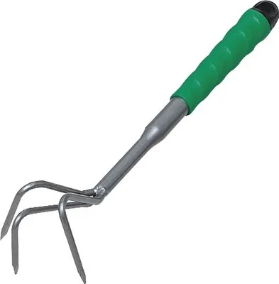 Produktbild von SIENA GARDEN Kleingrubber 3 Zinken WSt anthrazit, Griff grün