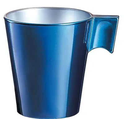 Productafbeelding van Glanzende plastic bekers, 22 cl - 12 stuks