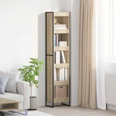 Obrázok produktu pre Maison Exclusive – Knihovňa, 40 x 30 x 189,5 cm, drevotrieska, Imitácia Sonoma