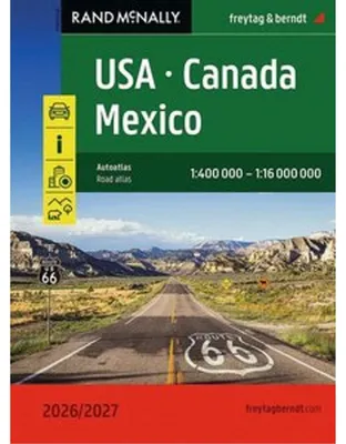 Obrázok produktu pre USA - Kanada - Mexiko, Autoatlas 1:400.000 - 1:16.000.000, 2026/2027, freytag & berndt