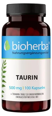 Obrázek produktu pro Taurin 500 mg – 100 kapslí – Bioherba