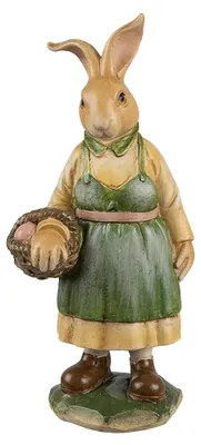 Produktbild von Clayre & Eef Dekorationsfigur Kaninchen 9x7x20 cm Braun Kunststoff