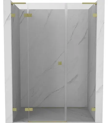 Obrázek produktu pro Mexen Lunar L sprchové dveře otočné levé 125 cm, průhledné, zlaté kartáčované - 834SL-125-050-55-00-L