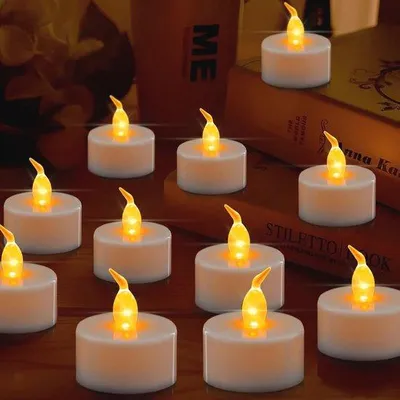 Zdjęcie produktu dla Zestaw 39 świeczek LED – migoczące świeczki elektryczne na wesela, imprezy i wydarzenia