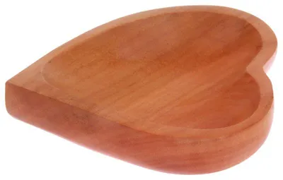 Produktbild von Deko-Schale aus Teakholz, 4 Formen, Form:herzförmig