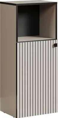 Produktbild von trendteam Bad Standschrank Pure Bliss Cashmere Hellgrau Melamin B/H/T ca. 40/95/31 cm