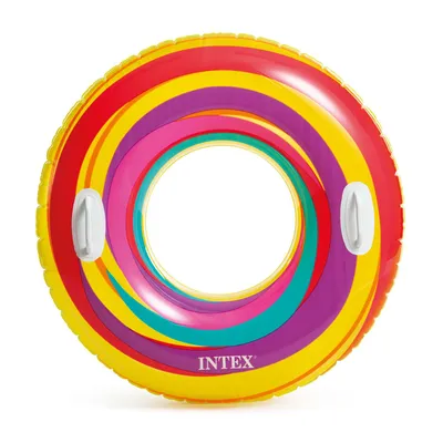 Produktbild von Intex Gelb gestreifter Schwimmring 91 cm