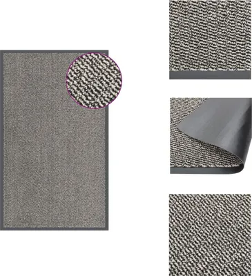 Immagine prodotto di vidaXL Zerbino trapuntato marrone chiaro 90x150 cm - Zerbini