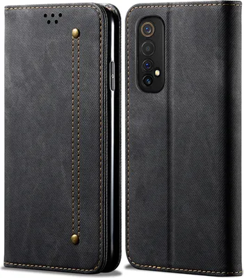 Obrázek produktu pro OPPO Realme 7 Pouzdro, Kožené Peněženkové Pouzdro s Magnetickým Uzavíráním a Pouzdro s Funkcí Stojánku pro OPPO Realme 7 černé