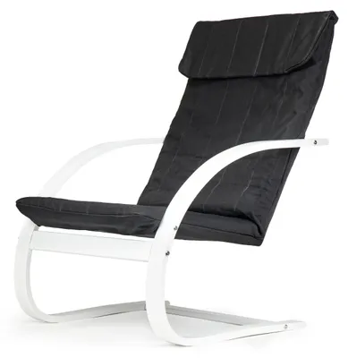 Immagine prodotto di Sedia a dondolo confortevole ModernHome | bianco e nero
