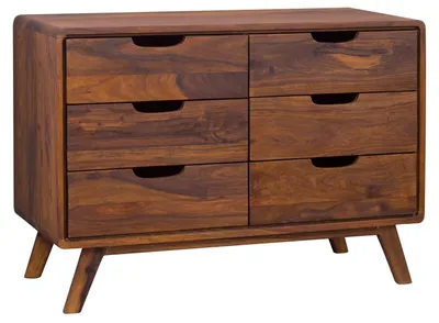 Immagine prodotto di MASSIVMOEBEL24 | Comò in legno di Sheesham 90x40x65 Noce cerato MALMÖ 2 #105