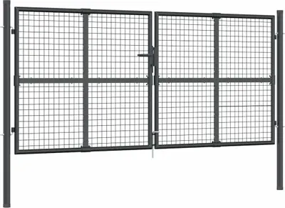 Obrázok produktu pre vidaXL Sieťová záhradná brána antracitová 300x125 cm Pozinkovaná oceľ