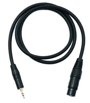 Zdjęcie produktu dla SYSTEM-S Kabel audio XLR 100 cm przejściówka z gniazda 3-pin na wtyk jack AUX 3,5 mm 3-pin TRS