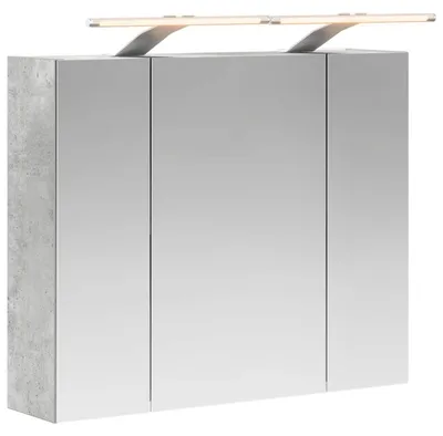 Produktbild von Badezimmerspiegelschrank Beton Grau 60 x 14,5 x 50 cm