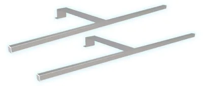 Produktbild von kalb | LED Schrankbeleuchtung Schwebetür Aufbauleuchte silbergrau 600mm 2er Set neutralweiß