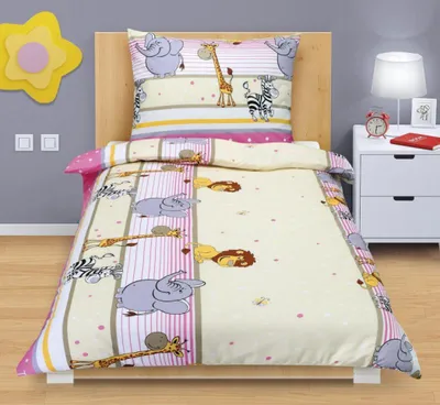 Obrázek produktu pro Bavlněné povlečení dětské junior - Růžová - 140x200, 70x90