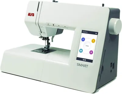 Produktbild von Elektrische Nähmaschine, weiß – Nähmaschine – Stickmaschine – Nähmaschine für Hobbyanwender – Nähmaschine für Anfänger