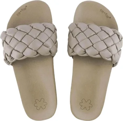 Produktbild von Damen-Flip-Flops Pool Weave grau leicht geflochten 36