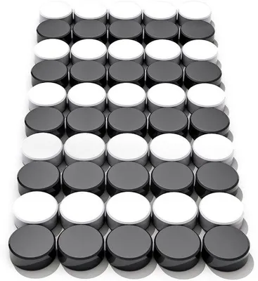Immagine prodotto di Mini magneti da frigo, magneti potenti, bianchi, piccoli, per frigo, ufficio, scrivania, lavagna magnetica