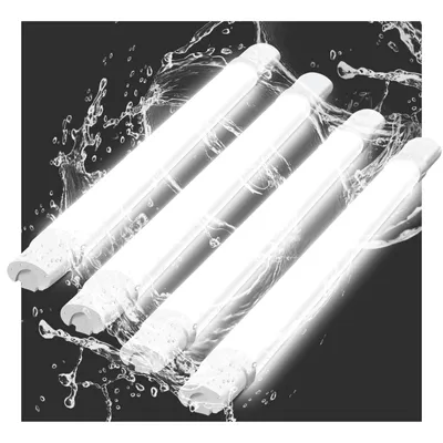 Produktbild von ZMH 4ER LED Feuchtraumlampe Deckenlampe 90CM 24W 3000LM Deckenleuchte Küchenlampe Werkstattlampe Wannenleuchte IP65 Wasserfest Kellerlampe 5000K Feuchtraumleuchte für Wohnzimer Esszimmer Büro