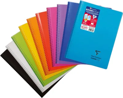 Produktbild von Clairefontaine 20x Spiralblock A4, 80 Blatt kariert Farben Sortiert 376601C