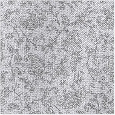 Produktbild von Servietten "ROYAL Collection" 1/4-Falz 25 cm x 25 cm grau "Ornaments"