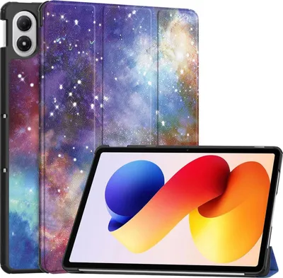 Produktbild von Für Xiaomi Redmi Pad 2 Pro 12.1" 3folt Wake UP Smart Cover Hülle Milchstraße