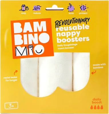 Produktbild von Bambino Mio BSTDAILY, Windeleinsatz, Bambusfaser, Viskose, Weiß, Maschinenwäsche, 40 °C, 110 mm