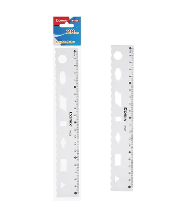 Produktbild von Lineal 20cm mit Formen klar R1005