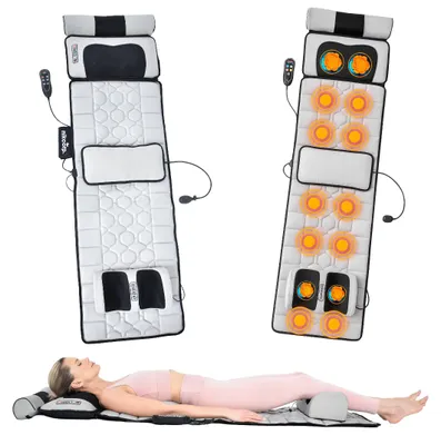 Image de Tapis de massage dorsal vibrant pour fauteuil-matelas 175x50 cm Blanc