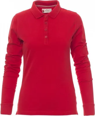 Produktbild von Langarm Poloshirt "FLORENCE LADY" - Payper Rot M