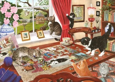 Obrázek produktu pro House of Puzzles Puzzle 1000 dílků Puzzling Paws Tierpuzzle