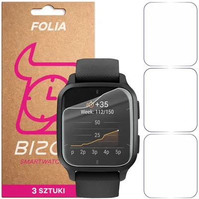 Produktbild von 3x Schutzfolie für den Bildschirm für Garmin Venu Sq 2, Bizon Watch HydroFlex