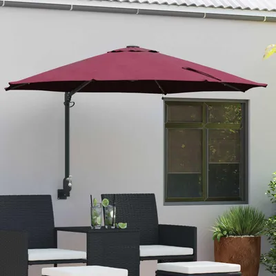 Produktbild von vidaXL Garten-Sonnenschirm Bordeauxrot 248 x 248 x 148 cm
