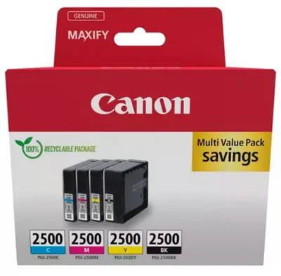 Produktbild von Canon PGI-2500 BK/C/M/Y Multipack