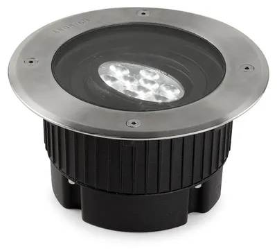 Imagen del producto de Faro de suelo LED C4 Gea - 30 W, luz blanca cálida, 842 lúmenes, IP67, acero