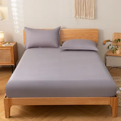 Produktbild von Spannbettlaken aus Baumwolle, 150 x 190 cm, Grau, von Grey Grey