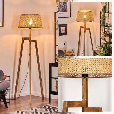 Produktbild von Varoni Stehlampe aus Holz/Papiergeflecht in Naturfarben/Beige