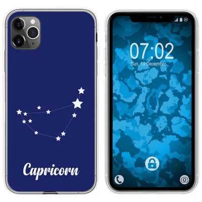 Produktbild von PhoneNatic Case kompatibel mit Apple iPhone 11 Pro Silikon-Hülle SternzeichenCapricornus M7