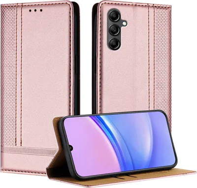 Produktbild von Handyhülle für Samsung Galaxy A15 5G/4G Leder Flip Klappbare Schutzhülle mit Standfunktion Pink