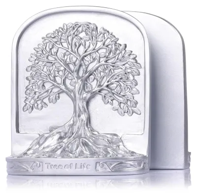 Bücherstützen-Set, Baum des Lebens, 2 Stück, bronzefarben, 12,4x7,1x14,5 cm