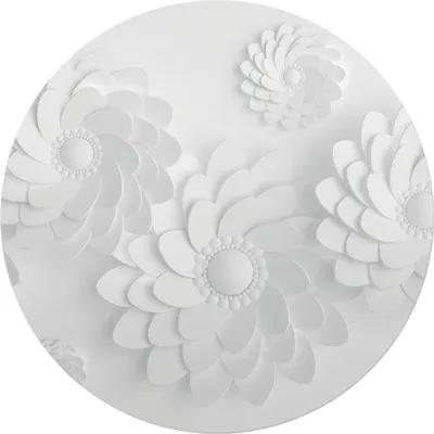 Produktbild von Blumenspiralen – Bodenschutzmatte – Stuhlunterlage – Bürostuhlmatte – Rutschfeste Bodenmatte – Schutzmatte für Hartboden – fi 100 cm