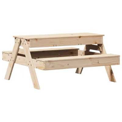 Produktbild von Picknicktisch mit Sandkasten für Kinder Massivholz Kiefer