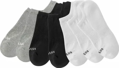Produktbild von LASCANA ACTIVE Sneakersocken Kurze Sportsocken, Atmungsaktive Laufsocken Damen 7 -teilig 3x weiß, 2x schwarz, 2x grau-meliert Größe 39/42